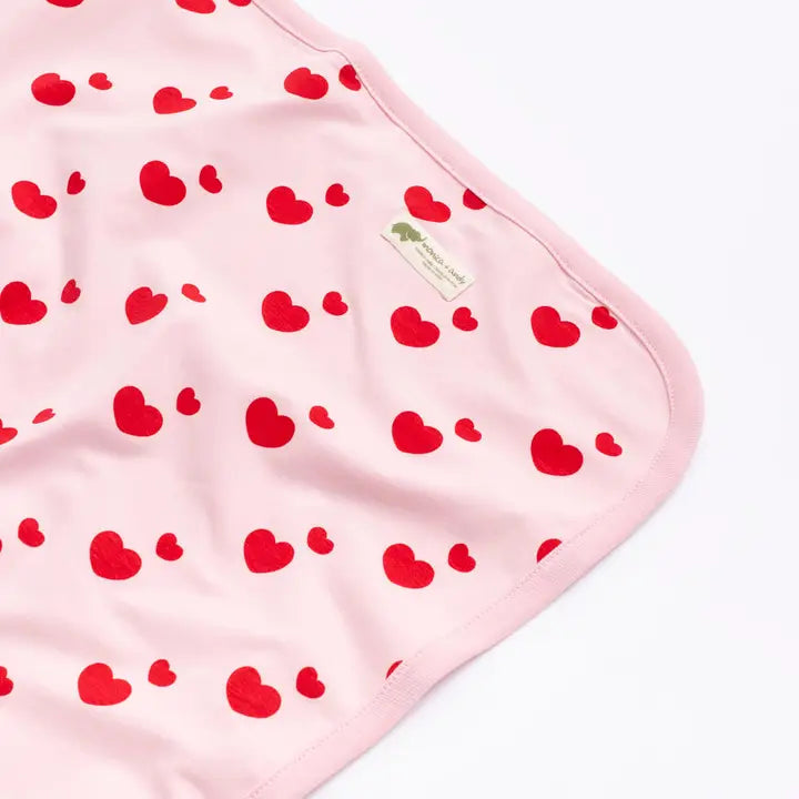 Organic Heart-print  Blanket