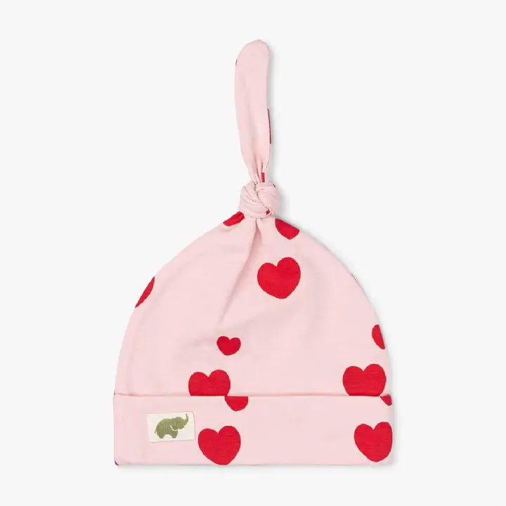 Organic Heart- print Baby Cap